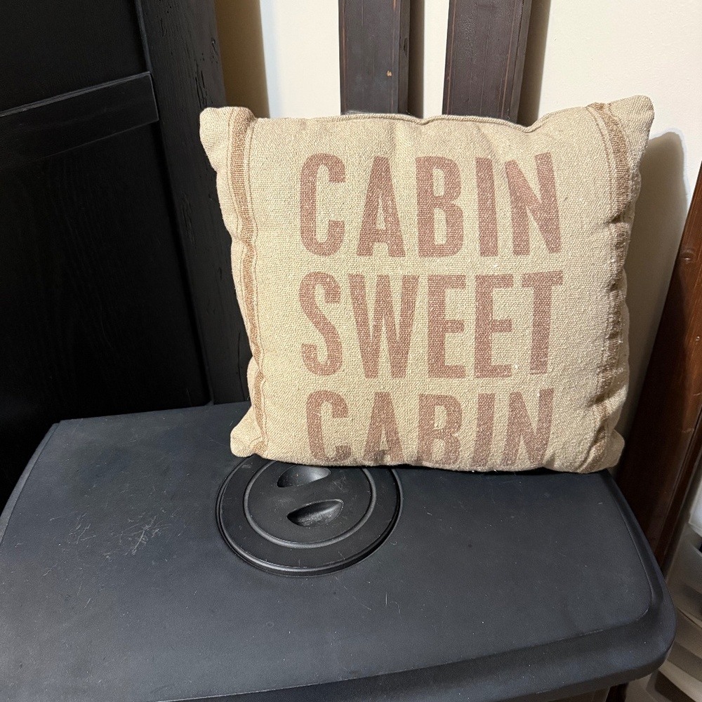Rustic Cabin Sweet Cabin accent pillow